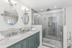 renovated bathroom in a new jersey home.